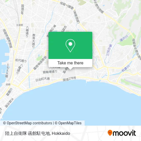 Japan Ground Self-Defense Force Hakodate Garrison map