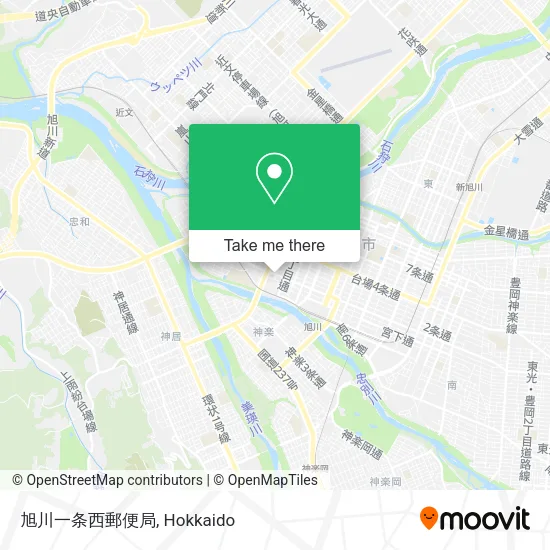 旭川一条西郵便局 map