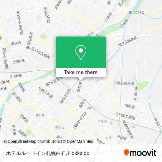 ホテルルートイン札幌白石 map