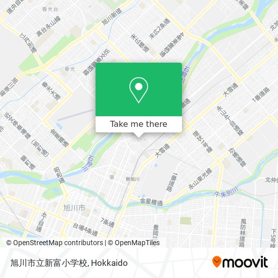 旭川市立新富小学校 map