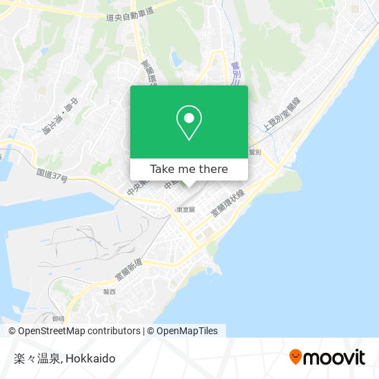 楽々温泉 map