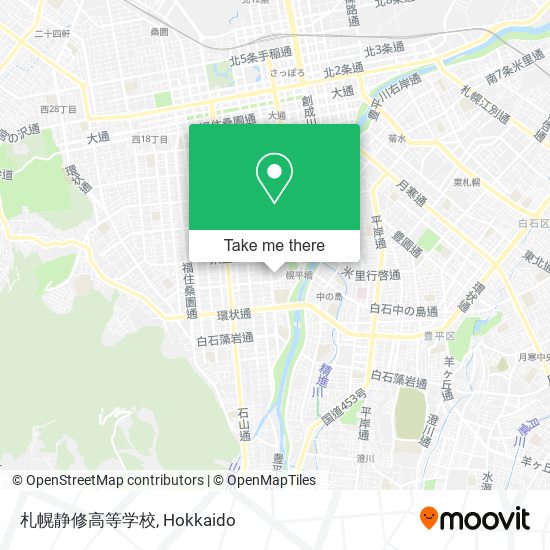 札幌静修高等学校 map