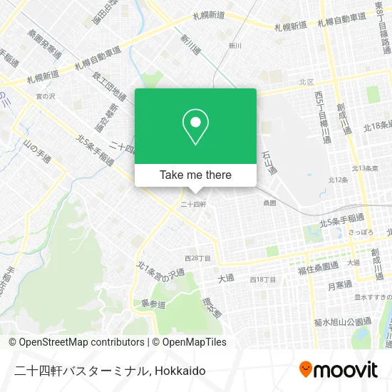 二十四軒バスターミナル map