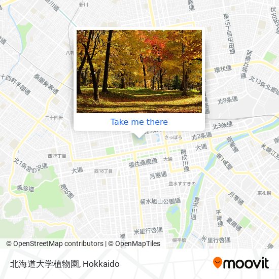 北海道大学植物園 map