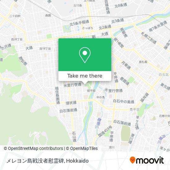 メレヨン島戦没者慰霊碑 map