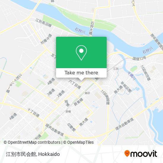 江別市民会館 map