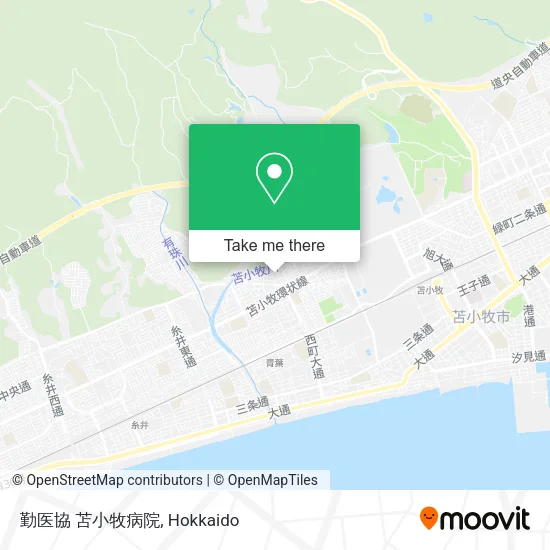 Kinnikyo Tomakomai Hospital map