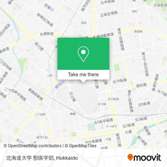 Hokkaido University Faculty of Veterinary Medicine map
