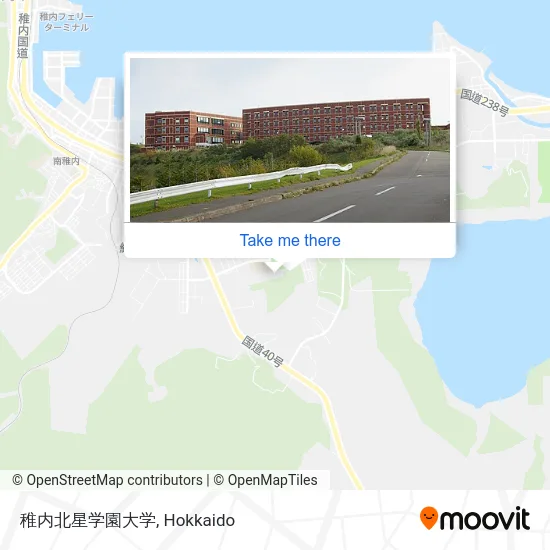 Wakkanai Hokusei Gakuen University map