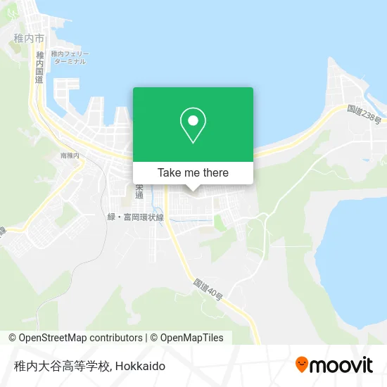 稚内大谷高等学校 map