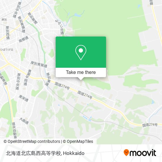 北海道北広島西高等学校 map