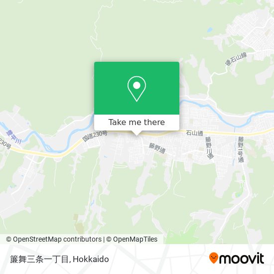簾舞三条一丁目 map