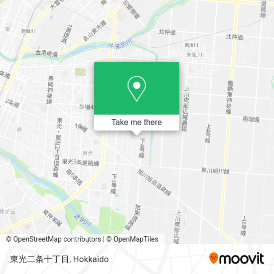 東光二条十丁目 map