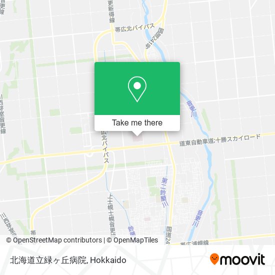 北海道立緑ヶ丘病院 map