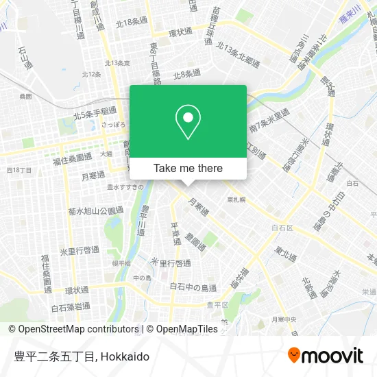 豊平二条五丁目 map