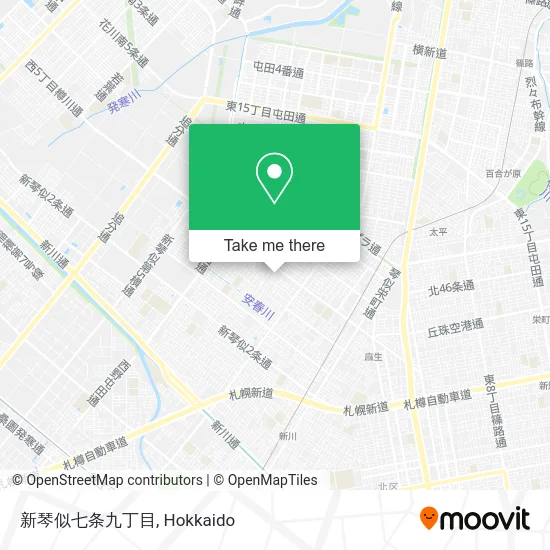 New Kotoni Seventh Street Ninth Chome map