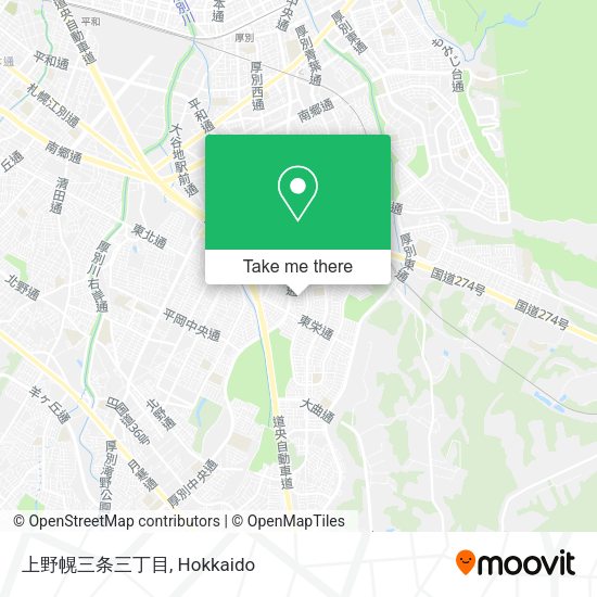 上野幌三条三丁目 map