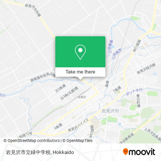 岩見沢市立緑中学校 map