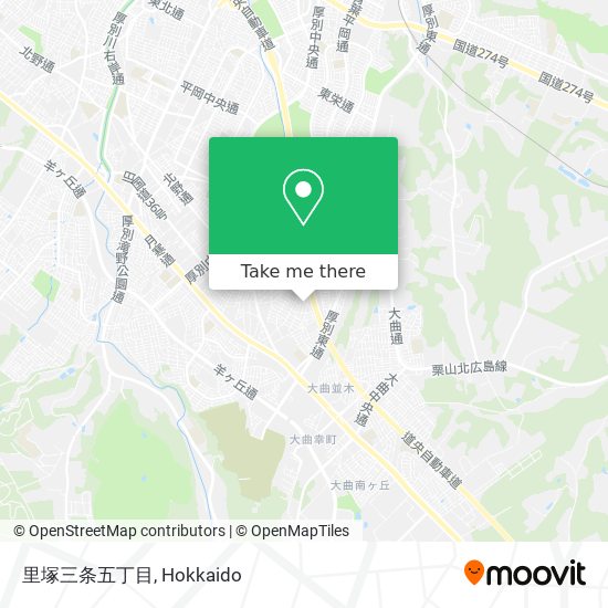 里塚三条五丁目 map