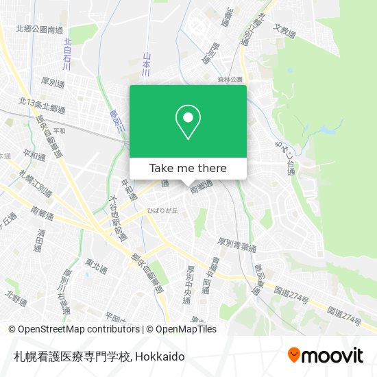 札幌看護医療専門学校 map