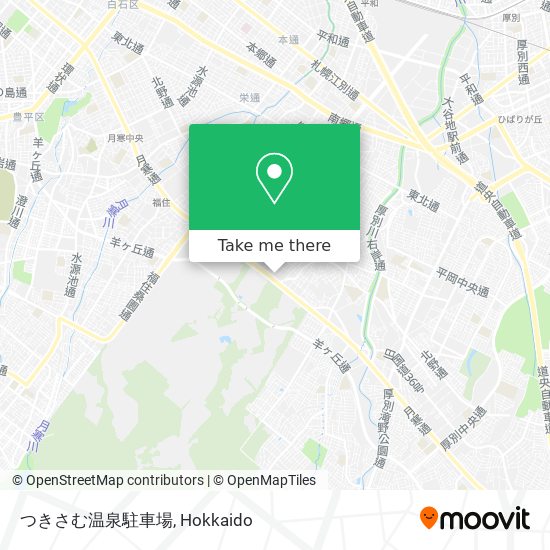 つきさむ温泉駐車場 map