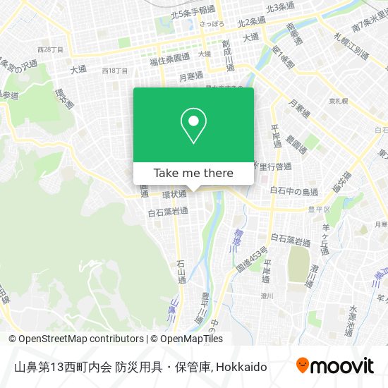 山鼻第13西町内会 防災用具・保管庫 map