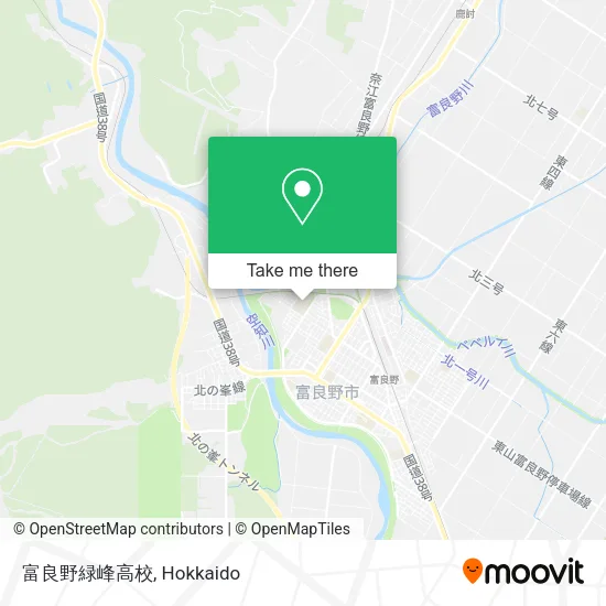 富良野緑峰高校 map