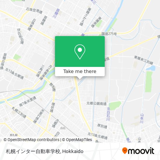 札幌インター自動車学校 map