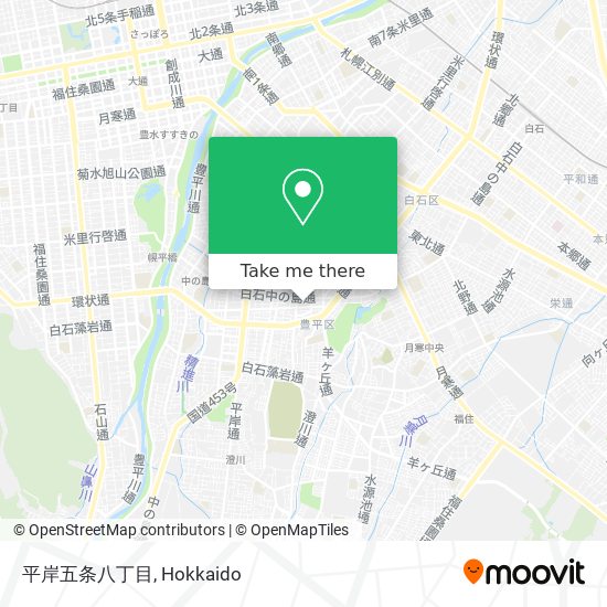 平岸五条八丁目 map