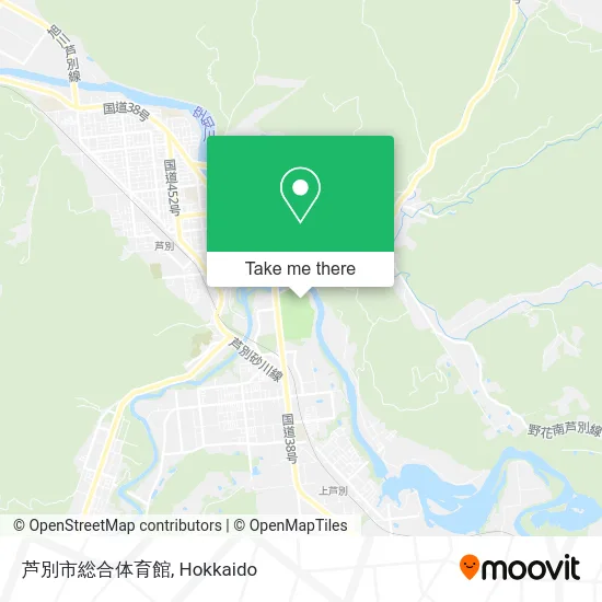 芦別市総合体育館 map