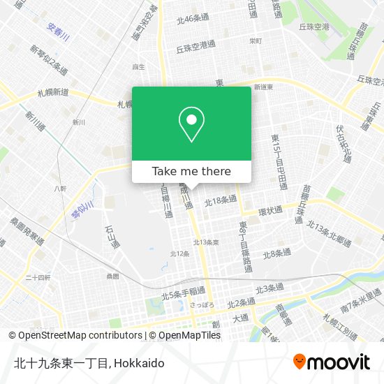 北十九条東一丁目 map