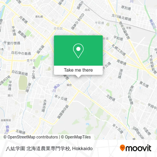 八紘学園 北海道農業専門学校 map