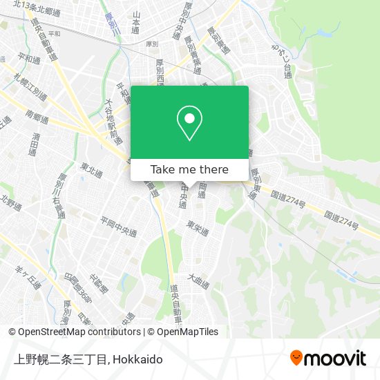 上野幌二条三丁目 map
