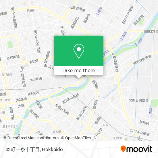 本町一条十丁目 map