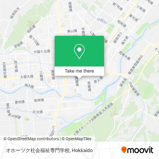 オホーツク社会福祉専門学校 map