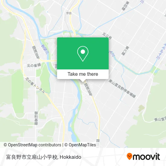 富良野市立扇山小学校 map