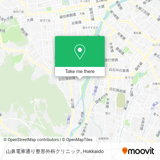 山鼻電車通り整形外科クリニック map