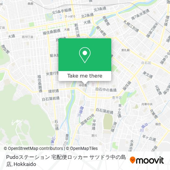 Pudoステーション 宅配便ロッカー サツドラ中の島店 map