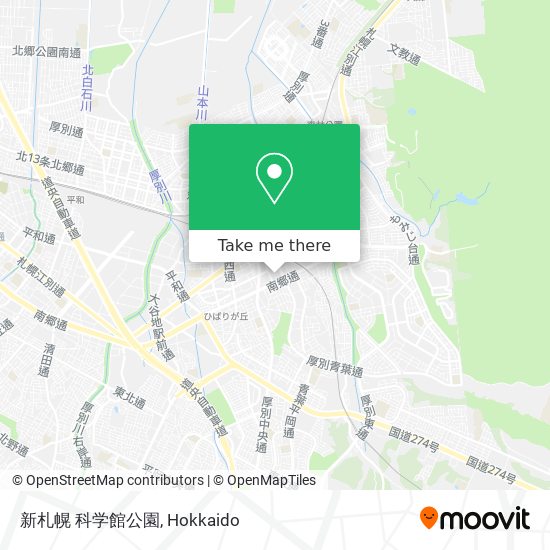 新札幌 科学館公園 map