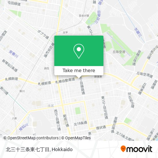 北三十三条東七丁目 map