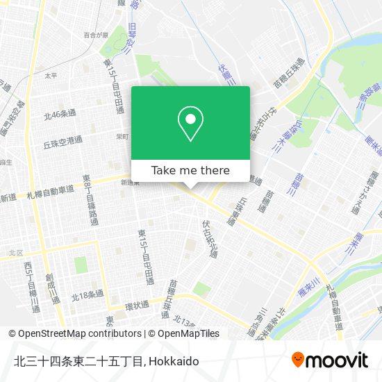 北三十四条東二十五丁目 map