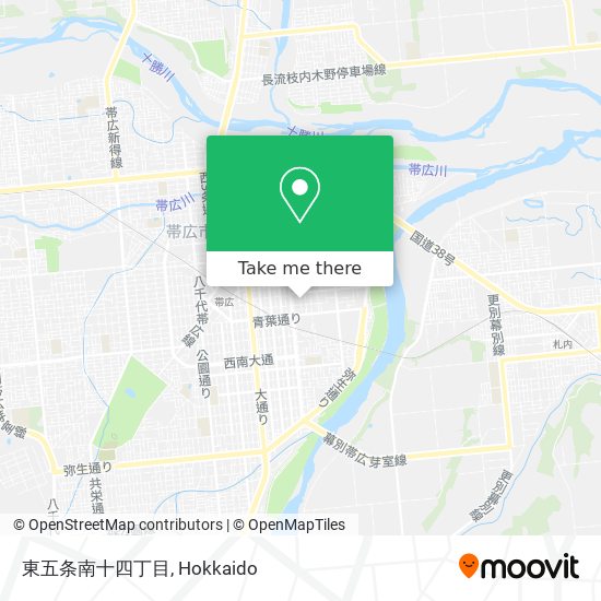東五条南十四丁目 map