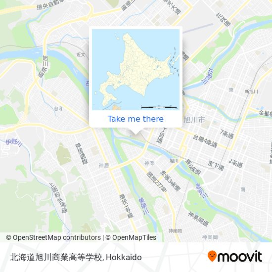 北海道旭川商業高等学校 map