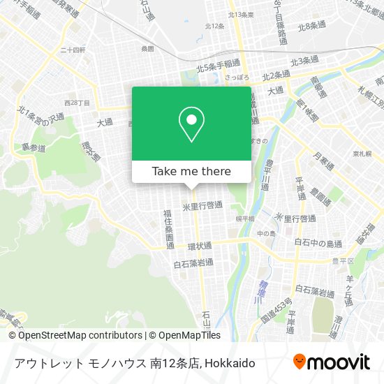 アウトレット モノハウス 南12条店 map