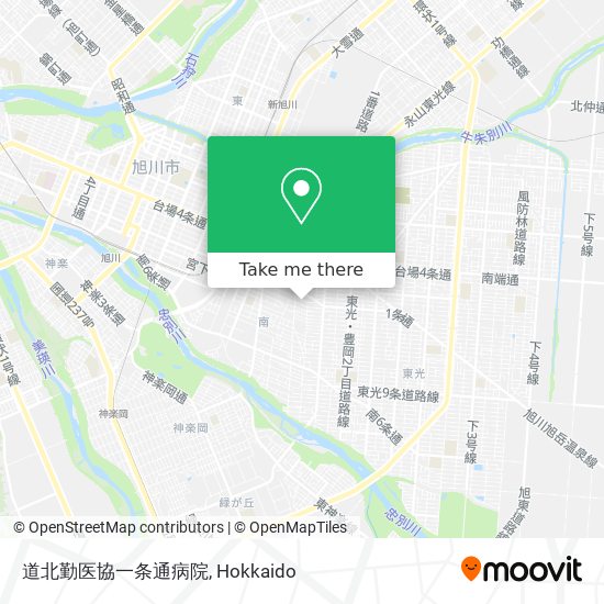 道北勤医協一条通病院 map