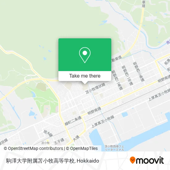 Komazawa University Affiliated Tomakomai High School map