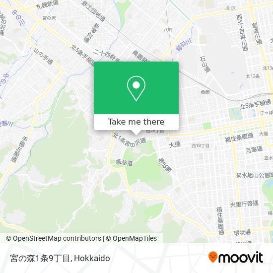 宮の森1条9丁目 map