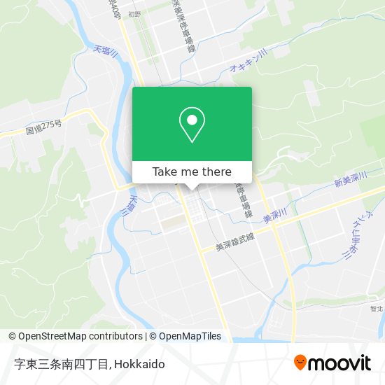 字東三条南四丁目 map