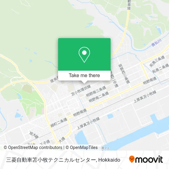 Mitsubishi Motors Tomakomai Technical Center map