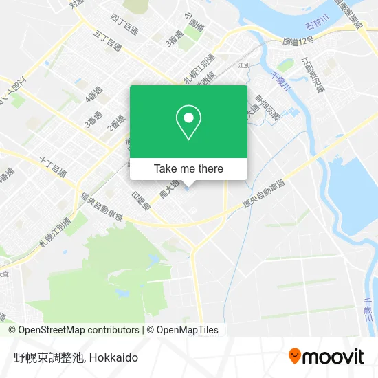 野幌東調整池 map